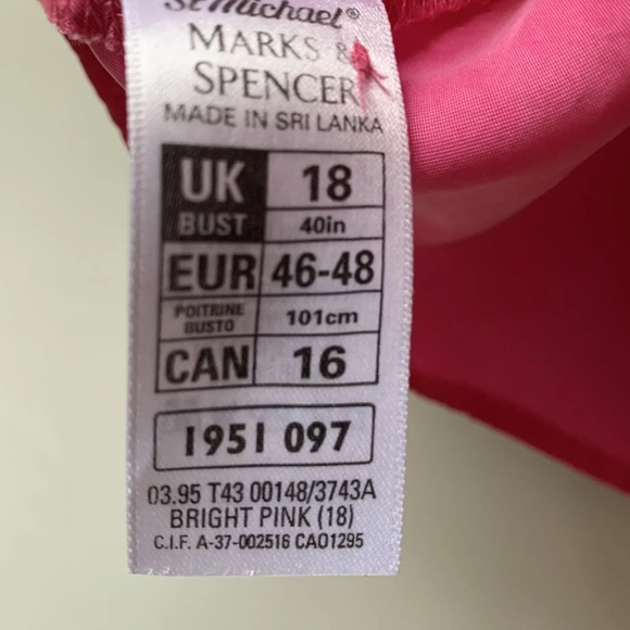 Vintage 90s St Michael pink shirt fits uk 14 mandarin collar frog fastening - Picture 11 of 11